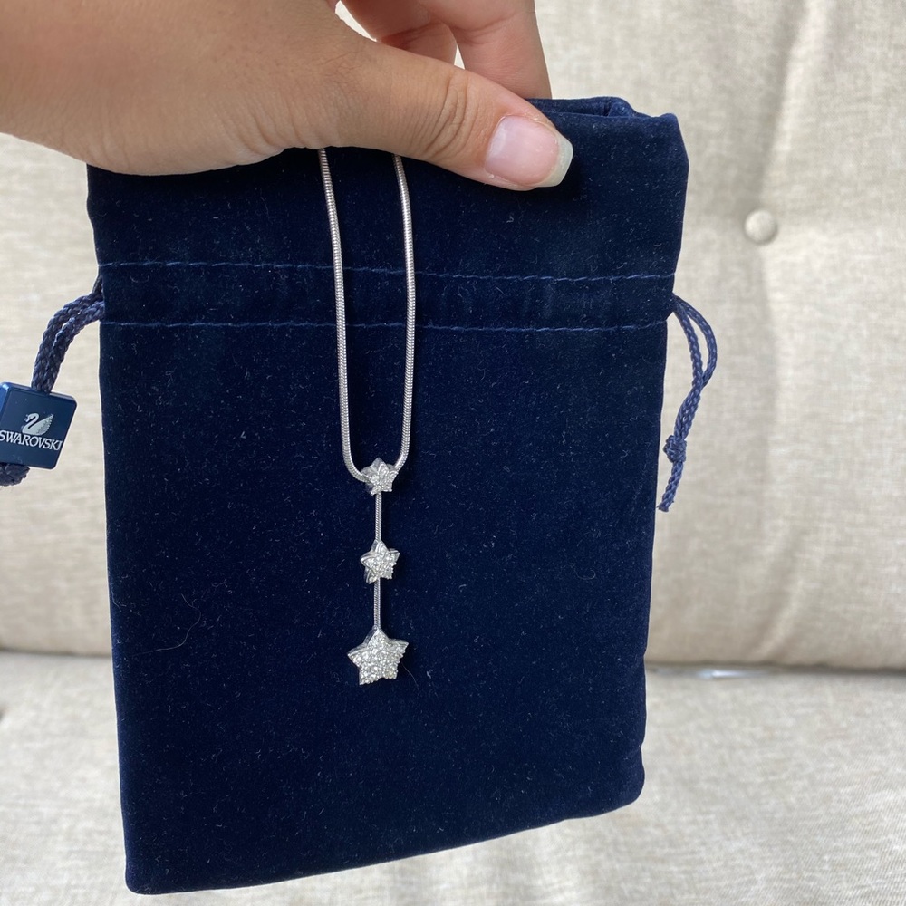 Swaroski triple stars necklace